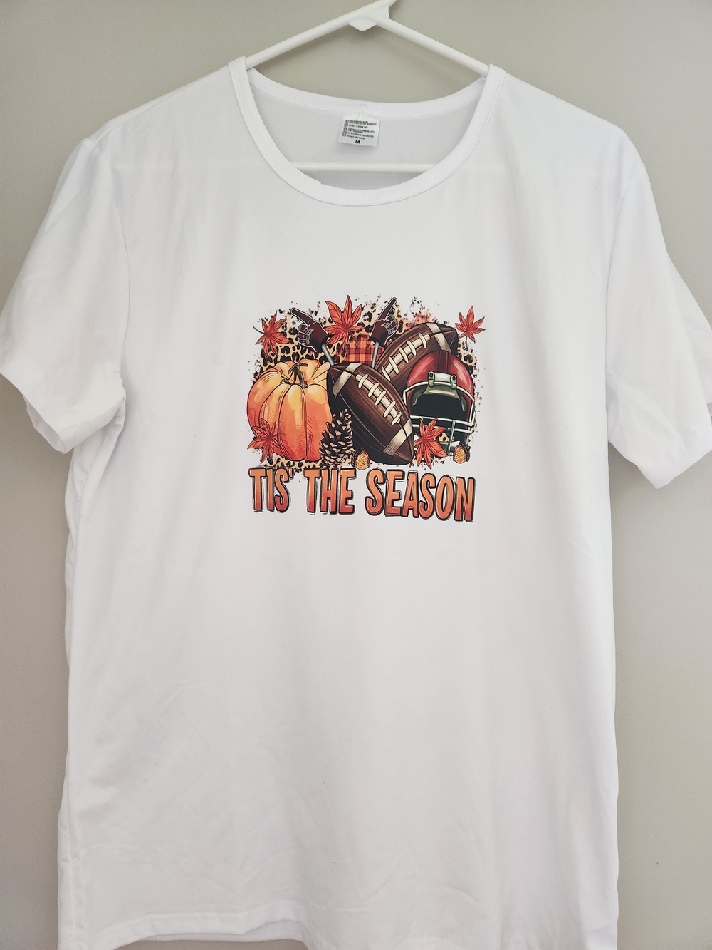 Fall Football 'Tis The Season Graphic Tee - White